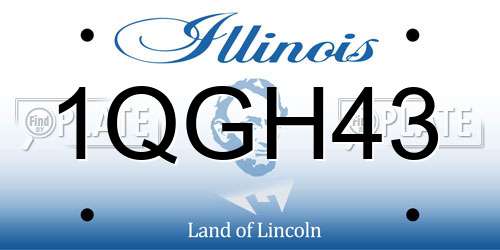 1QGH43 Illinois License Plate