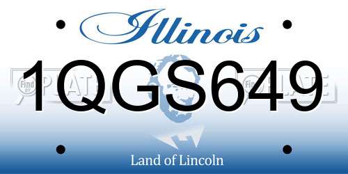 1QGS649 Illinois License Plate