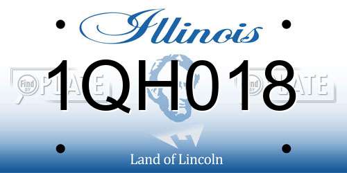 1QH018 Illinois License Plate