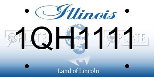 1QH1111 Illinois License Plate