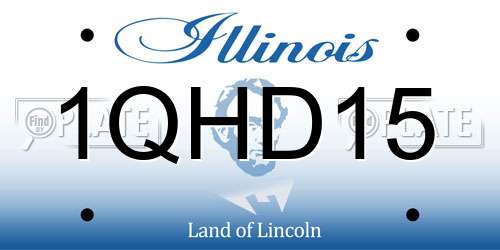 1QHD15 Illinois License Plate