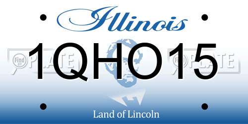1QHO15 Illinois License Plate