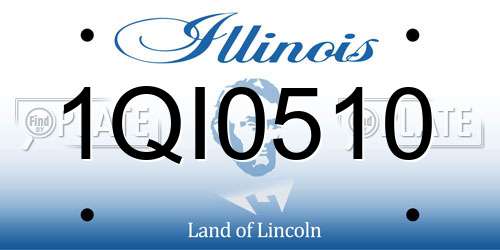 1QI0510 Illinois License Plate