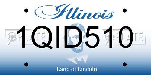 1QID510 Illinois License Plate