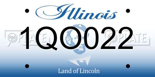 1QO022 Illinois License Plate