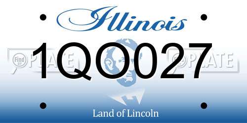 1QO027 Illinois License Plate