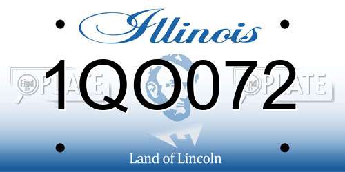 1QO072 Illinois License Plate