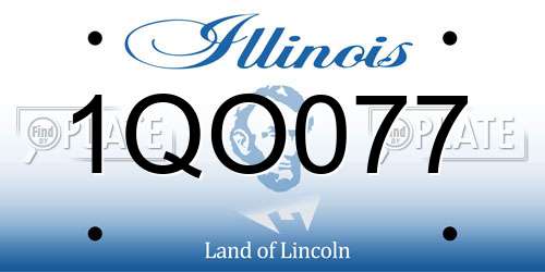 1QO077 Illinois License Plate