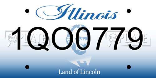 1QO0779 Illinois License Plate