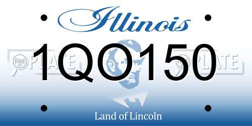 1QO150 Illinois License Plate