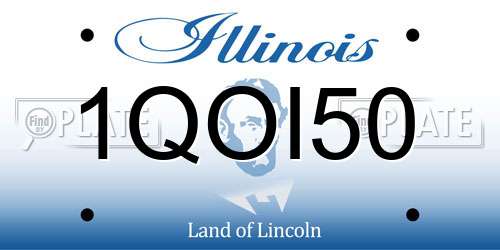 1QOI50 Illinois License Plate
