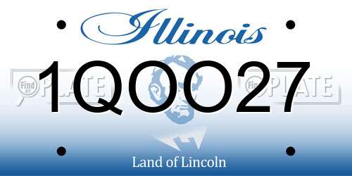 1QOO27 Illinois License Plate