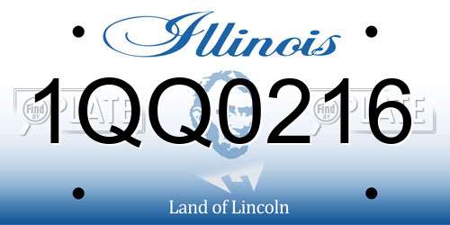 1QQ0216 Illinois License Plate