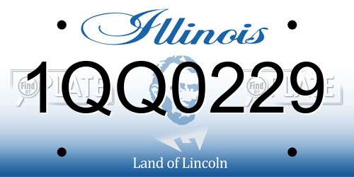1QQ0229 Illinois License Plate