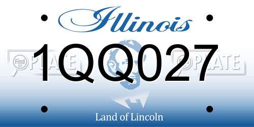 1QQ027 Illinois License Plate
