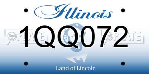 1QQ072 Illinois License Plate