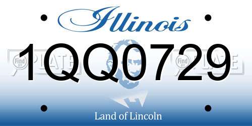 1QQ0729 Illinois License Plate
