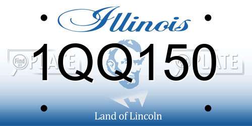 1QQ150 Illinois License Plate