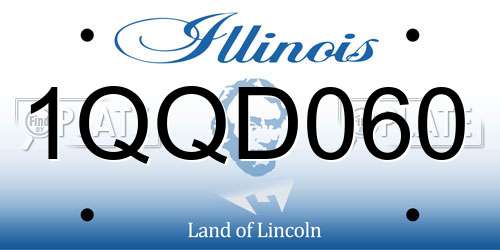 1QQD060 Illinois License Plate