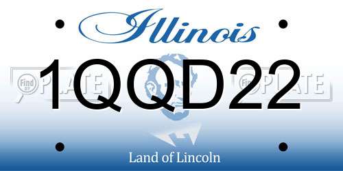 1QQD22 Illinois License Plate