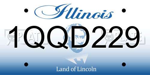 1QQD229 Illinois License Plate