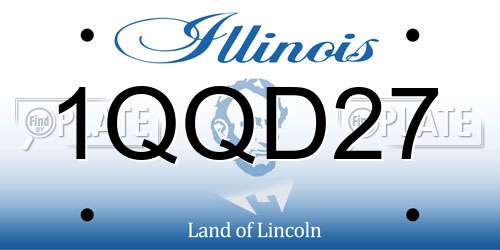 1QQD27 Illinois License Plate