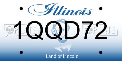 1QQD72 Illinois License Plate