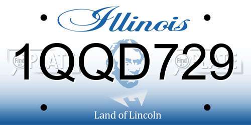1QQD729 Illinois License Plate