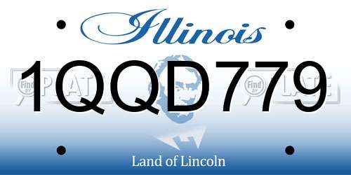 1QQD779 Illinois License Plate