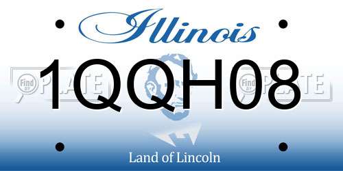 1QQH08 Illinois License Plate
