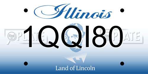 1QQI80 Illinois License Plate