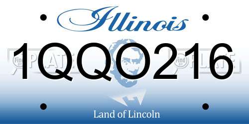 1QQO216 Illinois License Plate