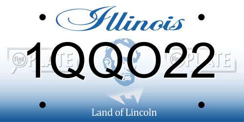 1QQO22 Illinois License Plate