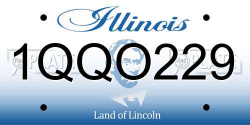 1QQO229 Illinois License Plate