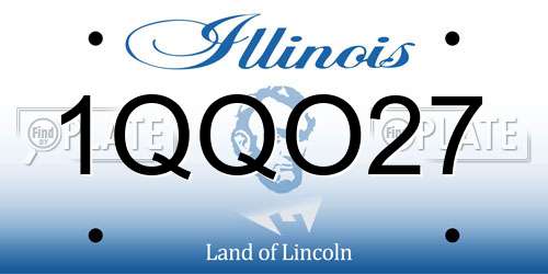 1QQO27 Illinois License Plate