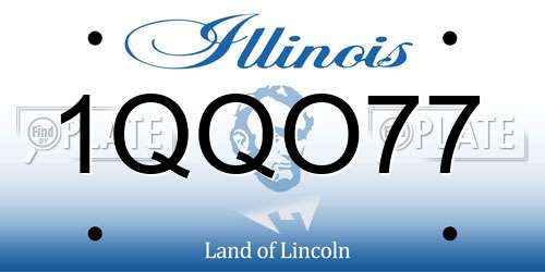 1QQO77 Illinois License Plate