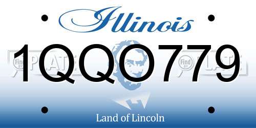 1QQO779 Illinois License Plate