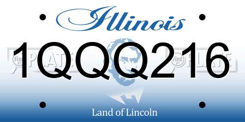 1QQQ216 Illinois License Plate