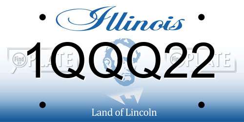 1QQQ22 Illinois License Plate