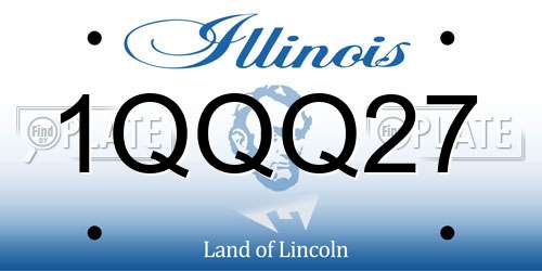 1QQQ27 Illinois License Plate