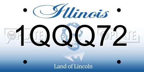 1QQQ72 Illinois License Plate