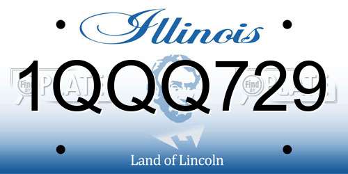 1QQQ729 Illinois License Plate