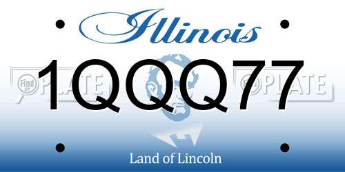 1QQQ77 Illinois License Plate