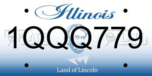 1QQQ779 Illinois License Plate