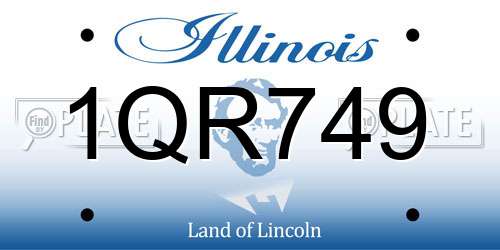 1QR749 Illinois License Plate