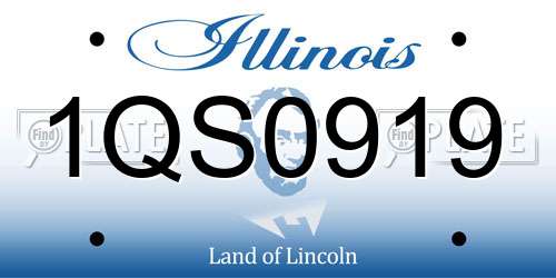 1QS0919 Illinois License Plate