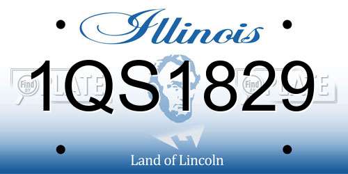 1QS1829 Illinois License Plate