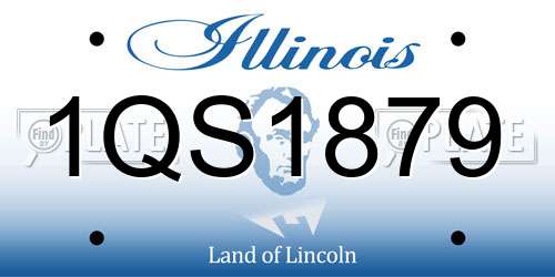 1QS1879 Illinois License Plate