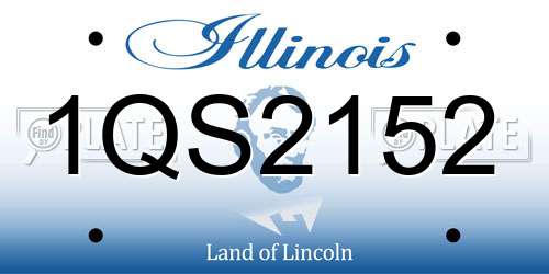 1QS2152 Illinois License Plate