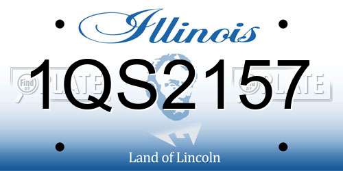 1QS2157 Illinois License Plate